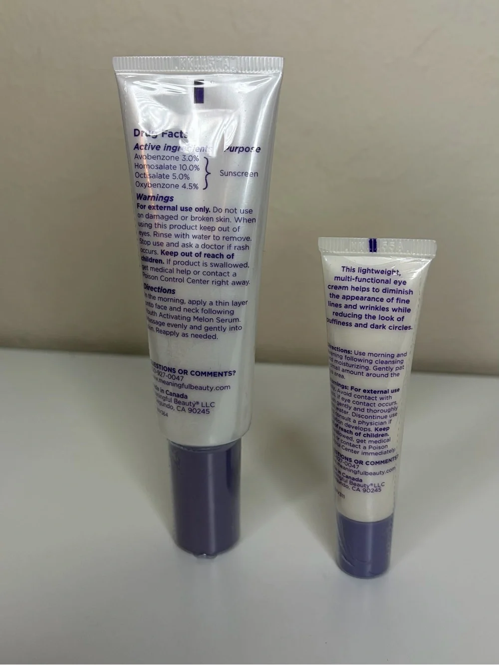 Meaningful Beauty Bundle Anti Aging Day Crème and Lifting Eye Cream New Sealed